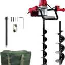 JKCHENPRO 1500W Electric Post Hole Digger - 6" & 4" Earth Auger with Reverse Function, Carry Bag & Durable Auger Bit for Fencing, Gardening
