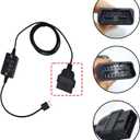USB Powered Vehicle OBD II Connector Memory Saver with Buzzer, Car ECU Emergency Power Supply Cable, Automotive Battery Replacement/Disconnect Tool, Save Settings During Battery Removal