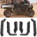 HAKA TOUGH Wider Extended Fender Flares for Can Am Defender HD5 / HD8 / HD10 / MAX 2016-2025, Front & Rear XXL Mud Flaps Mud Guards Extension Accessories, Replace OEM #715006821 715002424 715006822