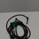 Black Bungee Cords with Hooks 36 inch Heavy Duty, 4-Piece Carabiners Style, 5/16 inch Diameter