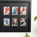Baseball Display Card Box,6 Graded Sports Trading Card Display Frame,Collectible Card Display Stand,Star Card Display Box,with UV Protection,Suitable for Football,Basketball,Hockey,Black.