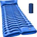 Sleeping Pad for Camping- Ultralight Inflatable Sleeping Mat with Built-in Foot Pump & Pillow, Upgraded Compact Camping Air Mattress for Tent, Backpacking, Hiking