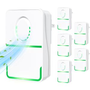 2025 6Pack Air Purifier Plug In,Negative Air Ionizer for Home Use,Mini Filterless Mobile Air Cleaner with Green Light for Odor,Smoke Dust,Pets,Quiet Operation Air Freshener for Home,Office,Kitchen