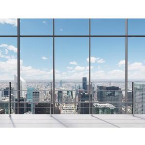 Office Backdrop Video Conference Modern Business Offices Work Place Photography Background Virtual Office Scene for Live Video Zoom Calls Businessman Studio Background Props Decor 7x5ft (Grey_Blue)