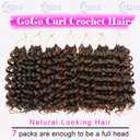 7 Packs GoGo Curl Crochet Hair 10 Inch Short Curly Crochet Hair for Women Water Wave Beach Curl Deep Twist Crochet Braids Synthetic Braiding Hair Extensions (10 Inch, P6/30)