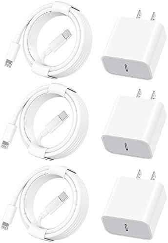 【Apple MFi Certified】iPhone Charger Fast Charging,3Pack Apple Charger Adapter Super Fast Charger iPhone 6FT USB C to Lightning Cable Cord for iPhone 14 Pro Max/14 Plus/13 MiNi/13/12/11/10/X/SE/AirPods