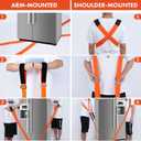 Moving Straps Lifting（Padded） one Person 2-Person Lifting and Moving System Appliance,for Harness Moving Mattress Couch Furniture Heavy Things,Suitable Professional Moving Body Strap Wrist Strap