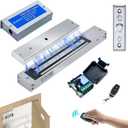 Electric Magnetic Lock for Door 600lb Electromagnetic Door Lock Kit Access Control System, 2 Remote Control, Built-in Door Buzzer Entry System, ZMDL002