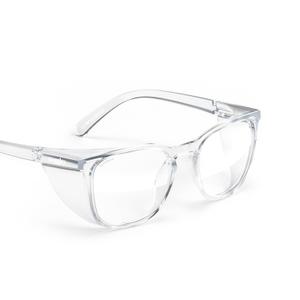 Stoggles Square Z87.1 Certified Polycarbonate Wide Fit Safety Glasses, Scratch & Shatter-Proof, Blue-Light & UV Blocking Lens, Top & Side Shields, Anti-Fog Dip Coated, Protective & Stylish Eyewear (Clear)