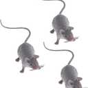 3Pcs Lifelike Fake Mouse Realistic Mice, Spooky Rat, Halloween Prank, Rubber Rat with Long Tail, Creepy April Fool's Day Decorations