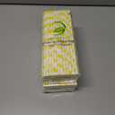 YAOSHENG Premium Disposable Drinking Fruit Paper Straws, Pack 100 Lemon Paper Straws for Cocktail Party Supplies,Birthday,Bridal/Baby Shower,Juice,Shakes (Lemon)