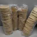 Fulmoon 100 Pack Paper Soup Containers with Lids Disposable Paper Food Containers with Vented Lid Kraft Ice Cream Cake Dessert Cups Soup Bowl for Hot Food Fruit Microwave Restaurant(8 oz,Brown)