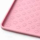 Ptlom Pet Placemat for Dog and Cat, Mat for Prevent Food and Water Overflow, Suitable for Small, Medium and Big Pet 18" 12", Pink