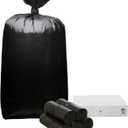 Top Knot Bags 55 Gallon Garbage Trash Bag 38X58" 1.2 Mil Black 100 Count Can Liner Bulk 56 Gallon 57 Gallon 58 Gallon 59 Gallon 60 Gallon 55-60 Gallon Made in USA