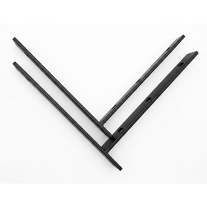 14 Pack -  Thick Black L Shelf Bracket, Iron Shelf Brackets, Metal Shelf Brackets, Floating Shelf, Shelf Supports with Screws, 6 Small are 6" and 8 Big 8"