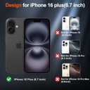 SUPFINE Magnetic for iPhone 16 Plus Case Black