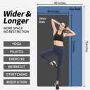 Hatha Yoga Extra Long TPE Yoga Mat 79" x 40" x 1/2" Thick Non-slip Exercise Mat for Home Gym Use, Yoga, Pilates, Fitness & Workouts