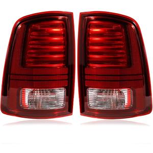 CONLLCON LED Tail Lights Assembly Compatible with 2013-2018 Dodge Ram 1500 2500 3500, Rear Light Taillights Replacement # 68093081AB 68093081AC (Black Border)