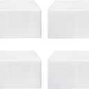 HolidayIdeas White Tablecloths for Rectangle 8 Foot Tables- 96 x 30 Inch - 4 Pack Fitted Tablecloths Polyester Fabric Table Cover for Parties, Wedding, Trade Show