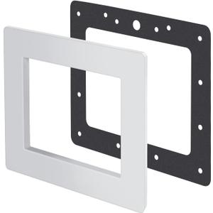 1 Pc SP1084F White Snap on Pool Skimmer Faceplate & 1 Pc SPX1084B Fiber Gaskets, Compatible with Hayward SP1075, SP1076, SP1077, SP1082, SP1083, SP1084, SP1085, SP1086, SP1089 Models
