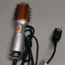 Travel Hair Dryer Brush, Dual Voltage 100–240V 4in1 Hot Air Brush with 3 Heat & 2 Speed Settings for Drying, Straightening, Curling & Volumizing, Mini Ionic Thermal Blow Dryer Brush for Women