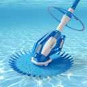 VINGLI Pool Vacuum Cleaner Automatic Sweeper Swimming Pool Creepy Crawler Vacuum with 33FT Hoses (Light Blue&White)