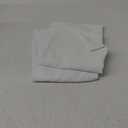 BGment White Linen Cafe Curtains 30 Inch Length, Rod Pocket Half Drapes Light Filtering for Bathroom Kitchen Window Over Sink Ring Clips Decorative, 34 Inch Wide Each Panel