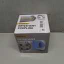 Magnetic Dryer Vent Coupling Connector Kit, DV180 Airtight Seal Coupling, Strong Magnet Quick Connection Self-Alignment Easy to Clean Included a 3ft 4" Duct & 2 Clamps
