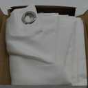 BONZER Waterproof Outdoor Curtains for Patio Porch Pergola Cabana Light Filtering Privacy Grommet Indoor Curtain Panels for Bedroom Living Room, 1 Panel, 54W x 95L inch, White