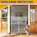 Screen Door Protector, Adjustable RV Screen Door Guard 30Inch High - Fits Door Widths 30" - 36", Easy-to-Install, Entry Protector for Pet Protection (White, 30Inch High)