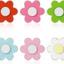 6 Pcs Daisy Decorations, Colorful Daisy Tiered Tray Decorations Table Centerpiece Farmhouse Rustic Wooden Daisy Flower Decor Set for Spring Summer Holiday Party Home