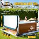 Hot Tub Cover Lifter, Rust-Proof Stainless Steel Spa Cover Lift, Fits Height 3945 in & Width 70106 in, Heavy Duty Square Tubing, Easy Install, Universal for Rectangular & Square Hot Tubs