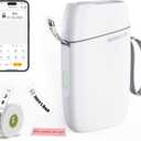 Rongta Bluetooth Label Maker Machine with Tape, Portable Mini Label Printer Wireless Thermal Handheld Sticker Makers Mini Label Makers with Multiple Templates for Organizing Office Home School(White)