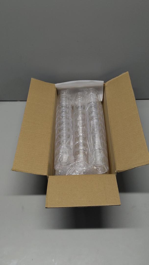 HawHawToys 60 Pack 3 Oz Mini Dessert Cups Disposable Appetizer Cup Goblet,Pedestal Clear Plastic Wine Glasses Parfait Appetizer Cups Serving Bowls for Tasting Party, Wedding, Birthday