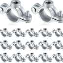 20 Pack 1/2" Split Ring Pipe Hanger for Thread Rod Galvanized Iron Mounting Bracket Support for Tubing Wall Ceiling Mount Combination Industrial Decor