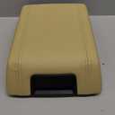 X AUTOHAUX Car Center Console Lid Armrest Seat Box Cover Protector for Ford F-150 2004-2008 Armrest Cover Pad Faux Leather Beige