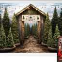Kate Christmas Tree Farm Backdrop for Photography Outdoor Forest Background Photo Props 7x5ft