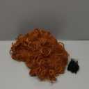 Topcosplay Unisex Reddish Brown Short Curly Afro Wig Halloween Costume Cosplay Party Wigs