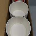 100 Pcs 9 oz Circus Carnival Party Cups Red Stripe Paper Ice Cream Cups for Christmas Circus Carnival Party, Disposable Dessert Bowls Sundae Yogurt Bowls for Hot or Cold Food Snack Treat