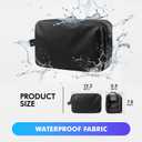 WVM Travel Toiletry Bag for Men & Women, Waterproof Dopp Kit Organizer with Multiple Compartments for Toiletries and Accessories, Shaving & Cosmetic Storage Bag for Trips and Home Use (Black)