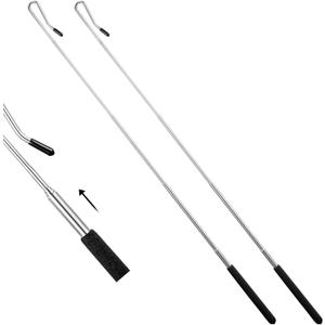 2pcs Adjustable Puppet Handles Arm Control Rod 8-21Inch Extendable Metal Puppet Stick Accessory Easy to Use Puppets Arm Rods Tool Practical Stainless Steel Professional Hand for Small Large Puppets