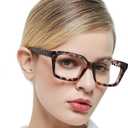 MARE AZZURO Oversized Reading Glasses Women Stylish Reader 0 0.5 0.75 1.0 1.25 1.5 1.75 2.0 2.25 2.5 2.75 3.0 3.5 4.0 5.0 6.0(Demi, 0.00)