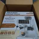 AIRMSEN Espresso Machines with Burr Grinder, 20 Bar, Milk Frother Steam Wand, Stainless Steel Coffee Maker for Home - Cappuccino Latte & Cold Brew Iced Coffee Maker & Americano