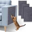Palksky Climbing Cat Scratcher Mat, 3PCS 23.6"X11.8" Trimmable Self-Adhesive Cat Scratching Board, DIY Cat Scratching Pads for Couch Furniture Wall Cat Tree, Cat Climbing Wall Scratcher (Dark Gray 3Pack 23.6"X11.8")