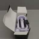 Sellemer Toilet Brush and Holder Set - Flexible Toilet Bowl Brush Head with Silicone Bristles, Compact Size for Storage and Organization, Ventilation Slots Base (1 Pack, White)