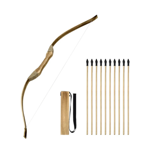 Kids Bow and Arrow Set, 32 Inch Archery Set Handmade Wooden Toy Bow and Arrow for Kids 4-6 8-12, Cosplay Game Costume Prop Play, 1 Bows 1 Quivers and 10 Wood Arrows, Gifts for Youth Boys & Girls