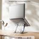 Adjustable Laptop Stand, Aluminum Portable Laptop Riser for Desk Foldable, Ergonomic Computer Notebook Stand Holder for MacBook Air Pro, Dell XPS, HP and All 1017 Inch Laptops, Black