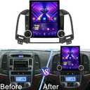 Android 15 8-CORE for Hyundai Santa Fe Radio 2006-2012 Car Stereo Wireless CarPlay Android Auto GPS Navigation 9.7 HD Touchscreen Bluetooth Car Radio FM/WiFi/Mirror Link+Backup Camera