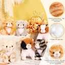 Leitee 16 Pcs Cat Stuffed Animals Bulk Party Favor 5 Inch Kitten Plush Toy Assorted Cute Cat Plush Stuffed Gift Small Fluffy Animal Toy for Birthday Adopt Pet Classroom Party Favor(Lovely Style)