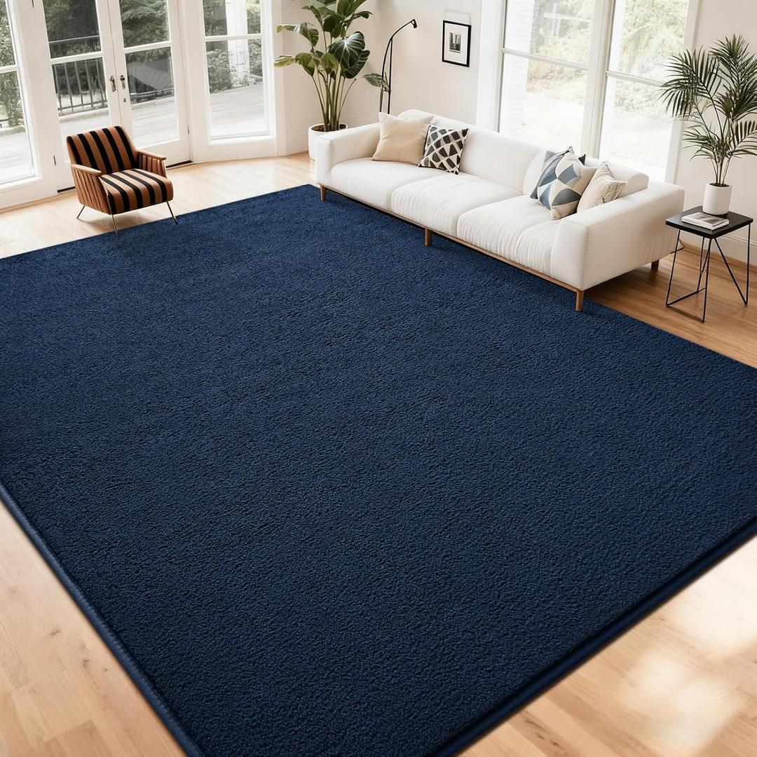 Nuttumico 6x9 Area Rug for Living Room, Navy Blue Rugs for Bedroom Nursery, Comfy Memory-Foam Rug Carpet for Kids Boys Girls Room Home Decor, Machine-Washable and Soft
